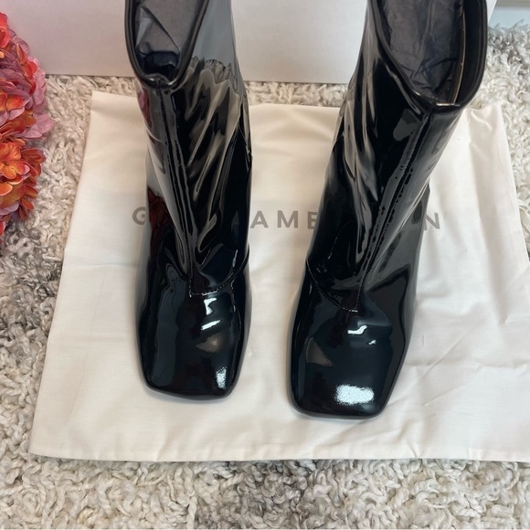 Good American Square Toe Bootie in Black Patent 8.5 - Picture 8 of 12